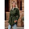 imagePRETTYGARDEN Womens Fall Fashion Winter Trench Coats Lapel Button Down Peacoat Belted Outerwear Casual JacketsArmy Green