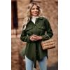 imagePRETTYGARDEN Womens Fall Fashion Winter Trench Coats Lapel Button Down Peacoat Belted Outerwear Casual JacketsArmy Green