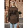 imagePRETTYGARDEN Womens Fall Fashion Winter Trench Coats Lapel Button Down Peacoat Belted Outerwear Casual JacketsBrown