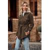 imagePRETTYGARDEN Womens Fall Fashion Winter Trench Coats Lapel Button Down Peacoat Belted Outerwear Casual JacketsBrown