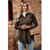 imagePRETTYGARDEN Womens Fall Fashion Winter Trench Coats Lapel Button Down Peacoat Belted Outerwear Casual JacketsCoffee
