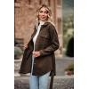imagePRETTYGARDEN Womens Fall Fashion Winter Trench Coats Lapel Button Down Peacoat Belted Outerwear Casual JacketsCoffee