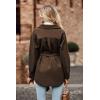imagePRETTYGARDEN Womens Fall Fashion Winter Trench Coats Lapel Button Down Peacoat Belted Outerwear Casual JacketsCoffee