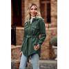 imagePRETTYGARDEN Womens Fall Fashion Winter Trench Coats Lapel Button Down Peacoat Belted Outerwear Casual JacketsDark Green