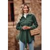 imagePRETTYGARDEN Womens Fall Fashion Winter Trench Coats Lapel Button Down Peacoat Belted Outerwear Casual JacketsDark Green