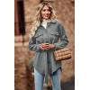 imagePRETTYGARDEN Womens Fall Fashion Winter Trench Coats Lapel Button Down Peacoat Belted Outerwear Casual JacketsGrey