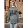 imagePRETTYGARDEN Womens Fall Fashion Winter Trench Coats Lapel Button Down Peacoat Belted Outerwear Casual JacketsGrey