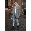 imagePRETTYGARDEN Womens Fall Fashion Winter Trench Coats Lapel Button Down Peacoat Belted Outerwear Casual JacketsGrey
