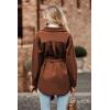 imagePRETTYGARDEN Womens Fall Fashion Winter Trench Coats Lapel Button Down Peacoat Belted Outerwear Casual JacketsRed Brown
