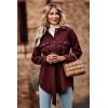 imagePRETTYGARDEN Womens Fall Fashion Winter Trench Coats Lapel Button Down Peacoat Belted Outerwear Casual JacketsWine Red