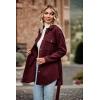 imagePRETTYGARDEN Womens Fall Fashion Winter Trench Coats Lapel Button Down Peacoat Belted Outerwear Casual JacketsWine Red