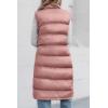 imagePRETTYGARDEN Womens Fall Long Puffer Vest Collared Sleeveless Button Down Warm Jackets Coat Casual Trendy Winter OuterwearPink