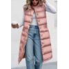 imagePRETTYGARDEN Womens Fall Long Puffer Vest Collared Sleeveless Button Down Warm Jackets Coat Casual Trendy Winter OuterwearPink