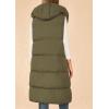 imagePRETTYGARDEN Womens Long Puffer Vest Fall Winter Trendy Zip Up Sleeveless Coat Down Jacket Quilted Hooded Warm OuterwearArmy Green