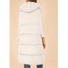 imagePRETTYGARDEN Womens Long Puffer Vest Fall Winter Trendy Zip Up Sleeveless Coat Down Jacket Quilted Hooded Warm OuterwearWhite