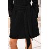 imagePRETTYGARDEN Womens Long Sleeve Dresses Spring Fall Casual Short Belted Dress Trendy Quilted Outfits with PocketsBlack
