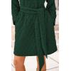 imagePRETTYGARDEN Womens Long Sleeve Dresses Spring Fall Casual Short Belted Dress Trendy Quilted Outfits with PocketsDark Green