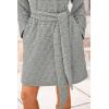 imagePRETTYGARDEN Womens Long Sleeve Dresses Spring Fall Casual Short Belted Dress Trendy Quilted Outfits with PocketsLight Grey