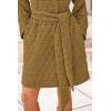 imagePRETTYGARDEN Womens Long Sleeve Dresses Spring Fall Casual Short Belted Dress Trendy Quilted Outfits with PocketsOlive Green