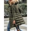 imagePRETTYGARDEN Womens Long Winter Puffer Coats Hooded Zip Up Thickened Parka Down Jackets Trendy Fashion Warm OuterwearArmy Green
