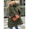 imagePRETTYGARDEN Womens Long Winter Puffer Coats Hooded Zip Up Thickened Parka Down Jackets Trendy Fashion Warm OuterwearArmy Green