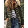 imagePRETTYGARDEN Womens Long Winter Puffer Coats Hooded Zip Up Thickened Parka Down Jackets Trendy Fashion Warm OuterwearArmy Green