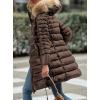 imagePRETTYGARDEN Womens Long Winter Puffer Coats Hooded Zip Up Thickened Parka Down Jackets Trendy Fashion Warm OuterwearCoffee