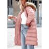 imagePRETTYGARDEN Womens Long Winter Puffer Coats Hooded Zip Up Thickened Parka Down Jackets Trendy Fashion Warm OuterwearPink