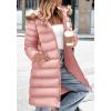 imagePRETTYGARDEN Womens Long Winter Puffer Coats Hooded Zip Up Thickened Parka Down Jackets Trendy Fashion Warm OuterwearPink