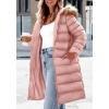 imagePRETTYGARDEN Womens Long Winter Puffer Coats Hooded Zip Up Thickened Parka Down Jackets Trendy Fashion Warm OuterwearPink