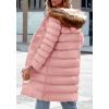 imagePRETTYGARDEN Womens Long Winter Puffer Coats Hooded Zip Up Thickened Parka Down Jackets Trendy Fashion Warm OuterwearPink