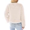imagePRETTYGARDEN Womens 2025 Winter Coats Fleece Cropped Jacket Faux Fur Long Sleeve Pockets Shaggy Warm Outerwear Fall ClothesApricot