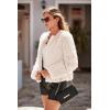 imagePRETTYGARDEN Womens 2025 Winter Coats Fleece Cropped Jacket Faux Fur Long Sleeve Pockets Shaggy Warm Outerwear Fall ClothesApricot