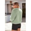imagePRETTYGARDEN Womens 2025 Winter Coats Fleece Cropped Jacket Faux Fur Long Sleeve Pockets Shaggy Warm Outerwear Fall ClothesBean Green
