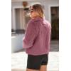 imagePRETTYGARDEN Womens 2025 Winter Coats Fleece Cropped Jacket Faux Fur Long Sleeve Pockets Shaggy Warm Outerwear Fall ClothesBean Paste Red