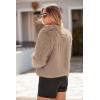 imagePRETTYGARDEN Womens 2025 Winter Coats Fleece Cropped Jacket Faux Fur Long Sleeve Pockets Shaggy Warm Outerwear Fall ClothesKhaki