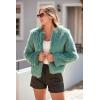 imagePRETTYGARDEN Womens 2025 Winter Coats Fleece Cropped Jacket Faux Fur Long Sleeve Pockets Shaggy Warm Outerwear Fall ClothesLight Green