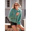 imagePRETTYGARDEN Womens 2025 Winter Coats Fleece Cropped Jacket Faux Fur Long Sleeve Pockets Shaggy Warm Outerwear Fall ClothesLight Green