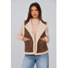 imagePRETTYGARDEN Womens Fall Fashion Faux Suede Vest Casual Sleeveless Button Down Fleece Sherpa Jacket Winter Coats OuterwearCoffee