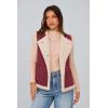 imagePRETTYGARDEN Womens Fall Fashion Faux Suede Vest Casual Sleeveless Button Down Fleece Sherpa Jacket Winter Coats OuterwearWine Red