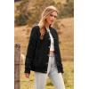 imagePRETTYGARDEN Womens Fall Fashion Jacket Long Sleeve Button Down Trendy Casual Outerwear Clothes Winter Coats with PocketsBlack