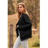 imagePRETTYGARDEN Womens Fall Fashion Jacket Long Sleeve Button Down Trendy Casual Outerwear Clothes Winter Coats with PocketsBlack