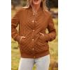 imagePRETTYGARDEN Womens Fall Fashion Jacket Long Sleeve Button Down Trendy Casual Outerwear Clothes Winter Coats with PocketsBrown