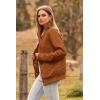imagePRETTYGARDEN Womens Fall Fashion Jacket Long Sleeve Button Down Trendy Casual Outerwear Clothes Winter Coats with PocketsBrown