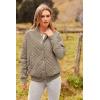 imagePRETTYGARDEN Womens Fall Fashion Jacket Long Sleeve Button Down Trendy Casual Outerwear Clothes Winter Coats with PocketsKhaki