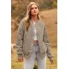 imagePRETTYGARDEN Womens Fall Fashion Jacket Long Sleeve Button Down Trendy Casual Outerwear Clothes Winter Coats with PocketsKhaki