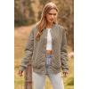 imagePRETTYGARDEN Womens Fall Fashion Jacket Long Sleeve Button Down Trendy Casual Outerwear Clothes Winter Coats with PocketsKhaki