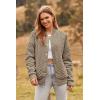 imagePRETTYGARDEN Womens Fall Fashion Jacket Long Sleeve Button Down Trendy Casual Outerwear Clothes Winter Coats with PocketsKhaki