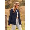 imagePRETTYGARDEN Womens Fall Fashion Jacket Long Sleeve Button Down Trendy Casual Outerwear Clothes Winter Coats with PocketsNavy