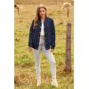 imagePRETTYGARDEN Womens Fall Fashion Jacket Long Sleeve Button Down Trendy Casual Outerwear Clothes Winter Coats with PocketsNavy